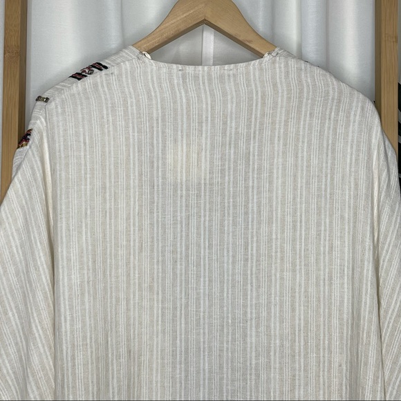 Zara Embroidered Beaded Linen Jacket Boho XS-S - Picture 6 of 8